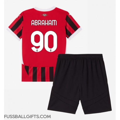 AC Milan Tammy Abraham #90 Fußballbekleidung Heimtrikot Kinder 2024-25 Kurzarm (+ kurze hosen)